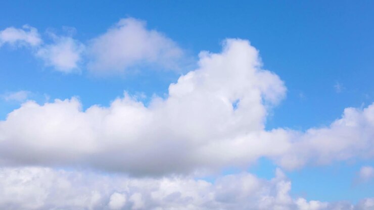 hyperlapse of blue cloudy sky