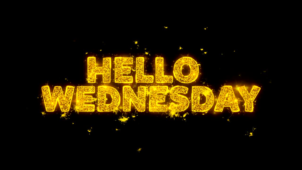 '안하세요 수요일 문자'는 검은 바탕에 입자를 불꽃으로 만니다.