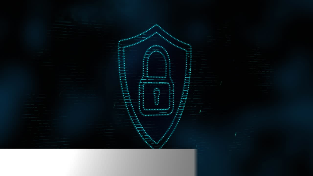 animación del globo con texto de noticias de última hora sobre el icono del candado sobre fondo negro.