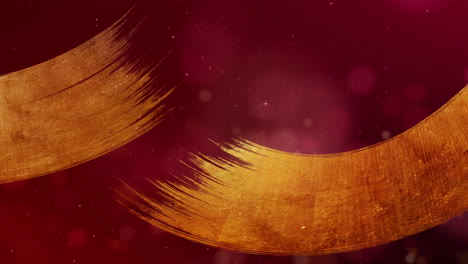 chinese new year background, also known as the spring festival with stylized golden brush stroke for prosperity