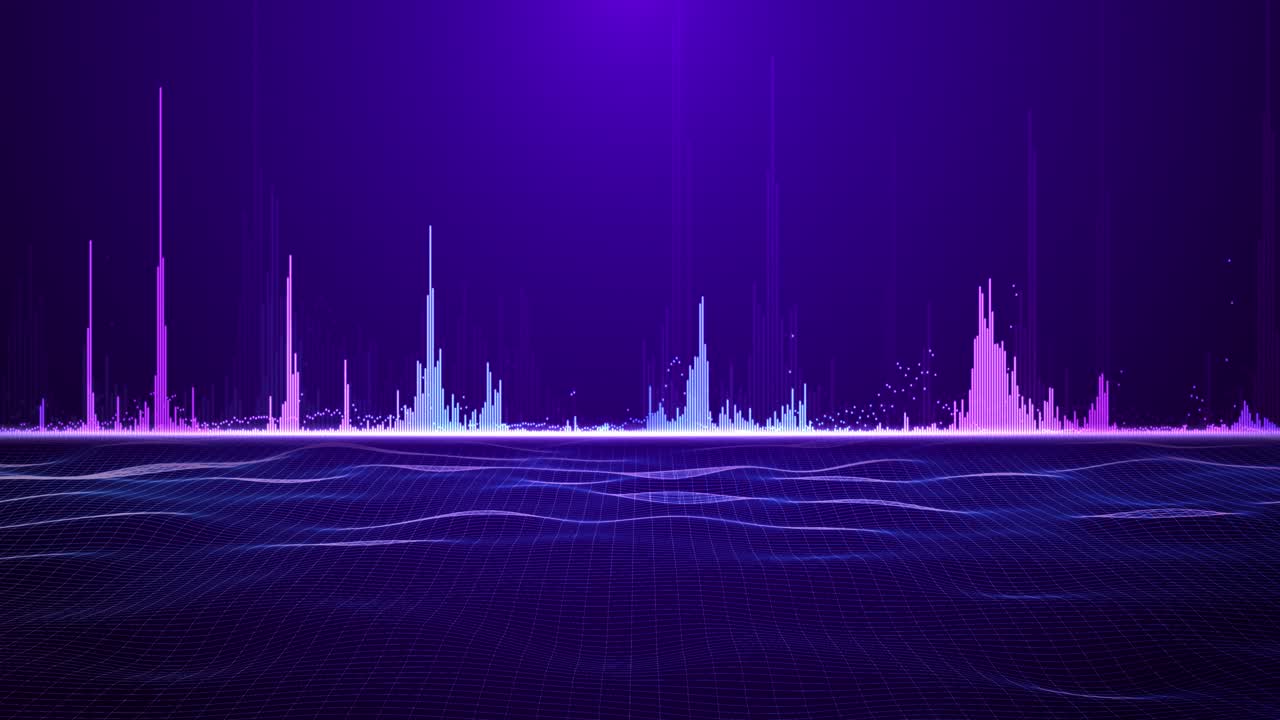 Digital Audio Waveform and Equalizer Display Background