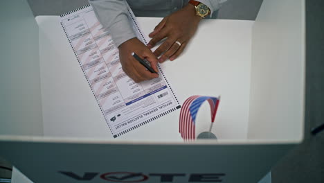 person voting in an election