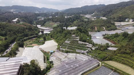 general landscape view of the brinchang district within the cameron highlands area of malaysia