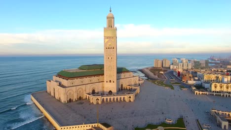 Luftaufnahme-Der-Moschee-Hassan-II-Casablanca