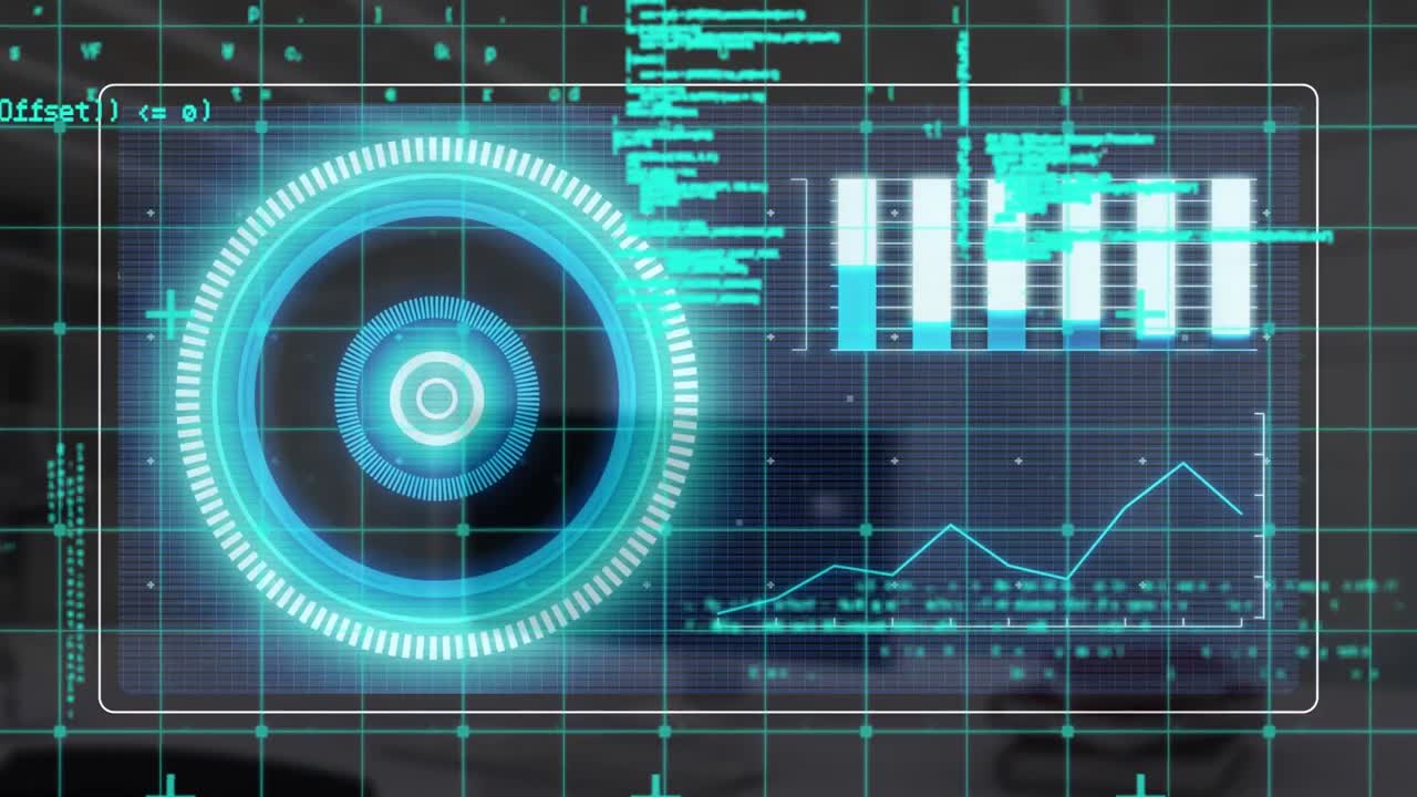 animación de pantalla digital con procesamiento de datos diverso