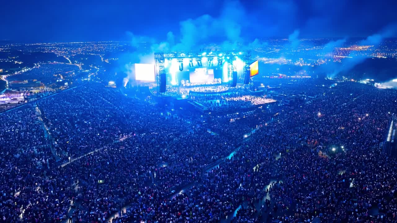 Large Concert Event with Massive Crowd