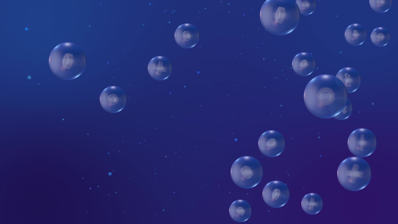 el bucle de burbujas azul