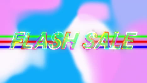 Flash-Sale-animation-over-colorful-abstract-background