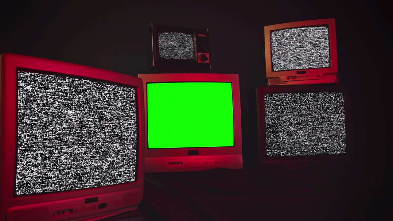 레트로 녹색 스크린, 정적 노이즈 간섭