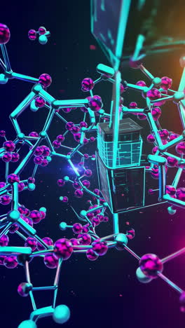 estructura molecular abstracta