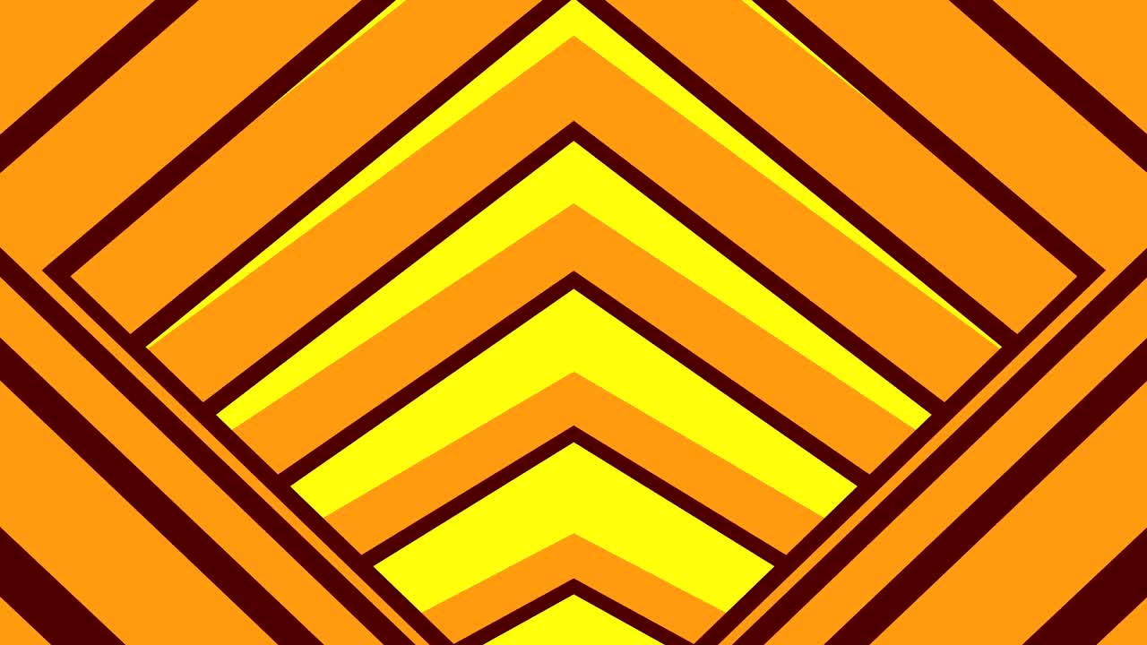 movimiento abstracto túnel plano sombreado, marrón miel marrón claro amarillo, bucle sin costuras