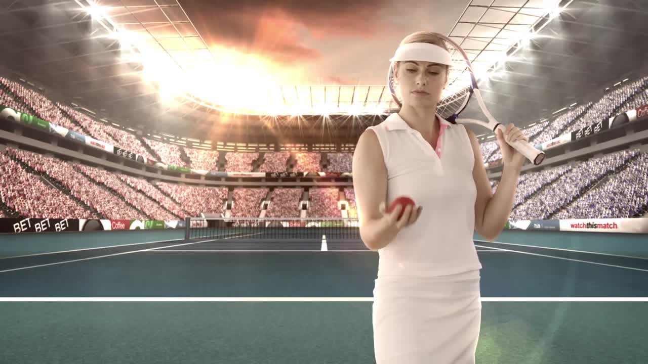 теннисист бросает и ловит мяч