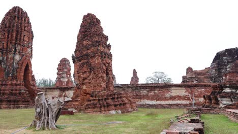 slow panoramic shot of historic temple ruins.