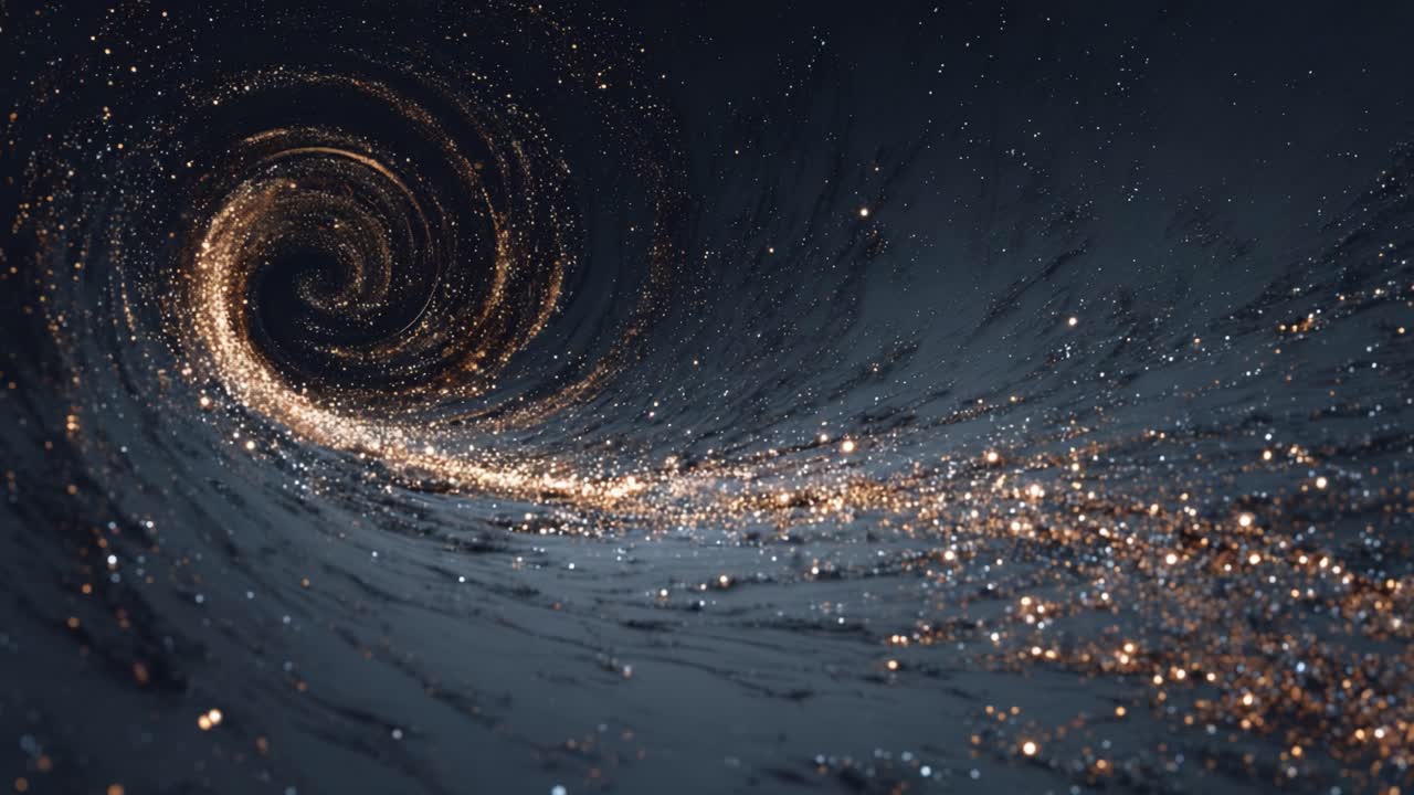 A Captivating Journey Through a Cosmic Whirlpool, Showcasing the Beauty and Complexity of the Universe's Spiraling Galaxies and the Dance of Celestial Particles