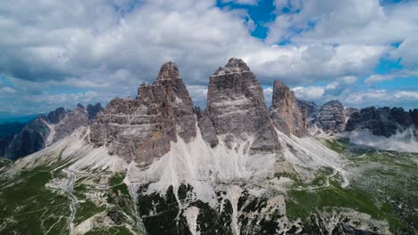 national nature park tre cime in the dolomites alps. beautiful nature of italy.