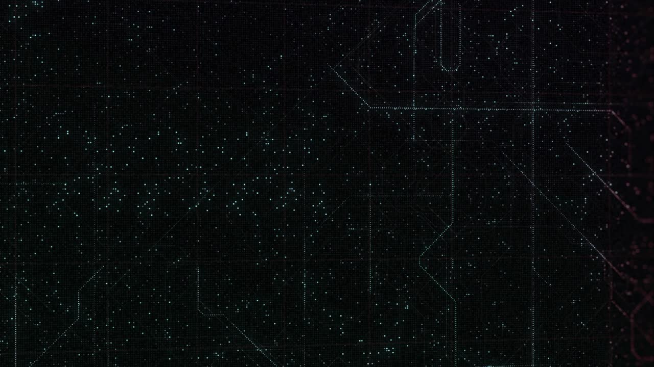 Night starry sky with motion of lines on black background, seamless loop. Animation. Visualization of astrological zodiac signs.