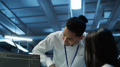 team of specialists updating server room systems