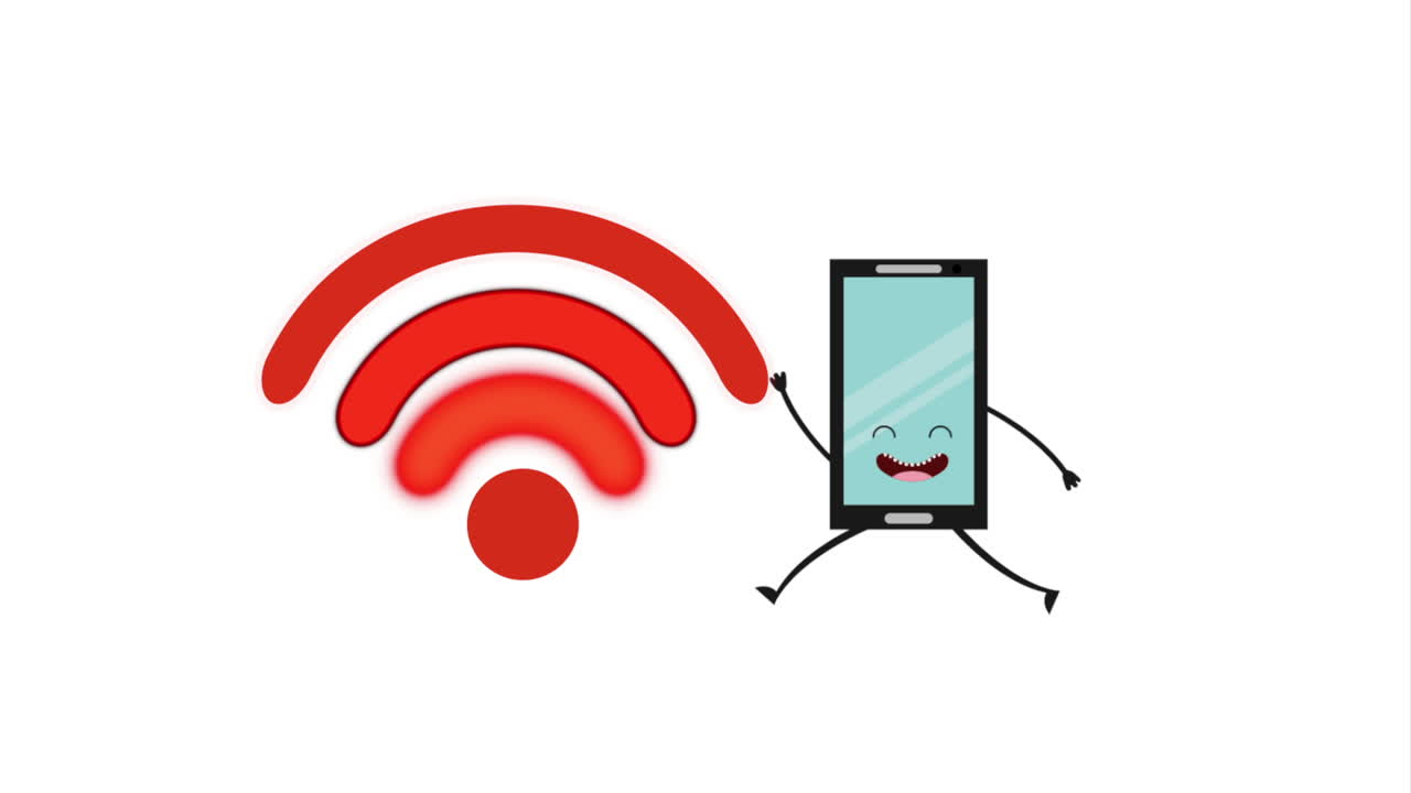 teléfono inteligente lindo conectándose a wifi
