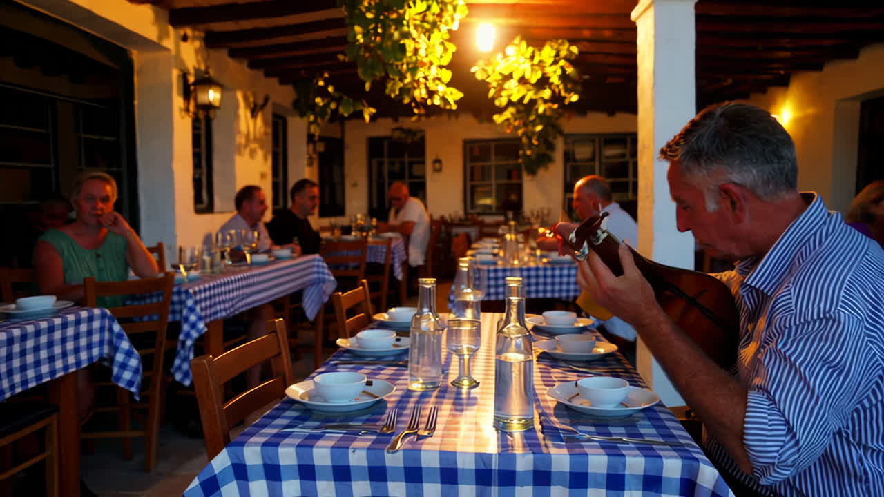 Scenes of Music and Leisure in Outdoor Settings