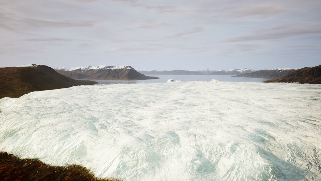 북극 지역의 빙하 풍경