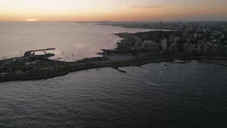 punta carretas montevideo uruguay imágenes aéreas al atardecer