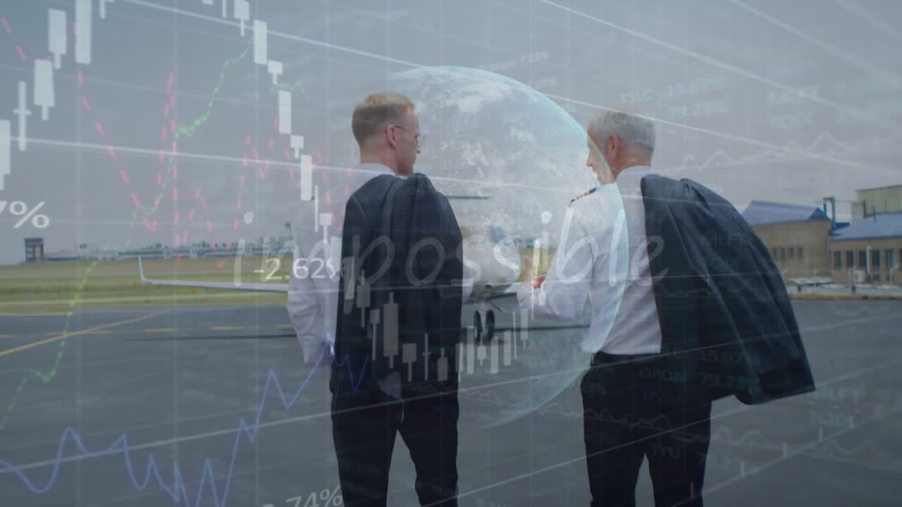 지구의 애니메이션, 바이너리 코딩 및 데이터 처리에 대한 카우카스 사업가