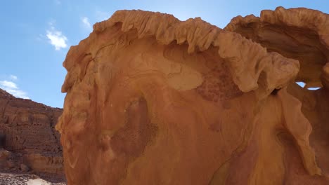 mushroom rock close up at colored canyon in egypt