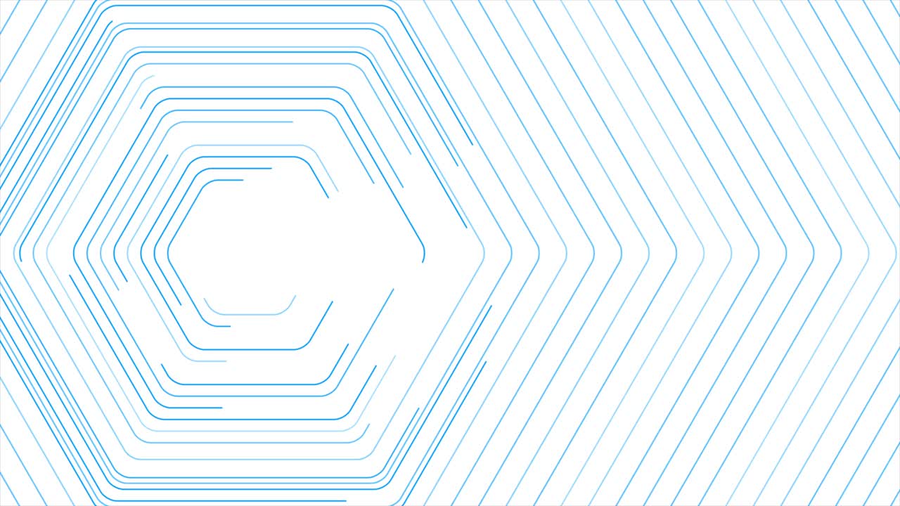 Blue hexagonal lines abstract futuristic tech motion background ...