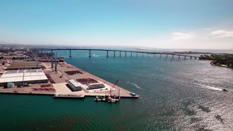 flying slowly towards the san diego coronado bridge