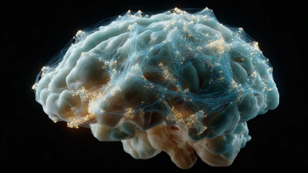 A Stunning Visualization of the Human Brain, Showcasing Intricate Neural Networks and Illuminated Pathways, Demonstrating the Complexity of Thought and Cognition