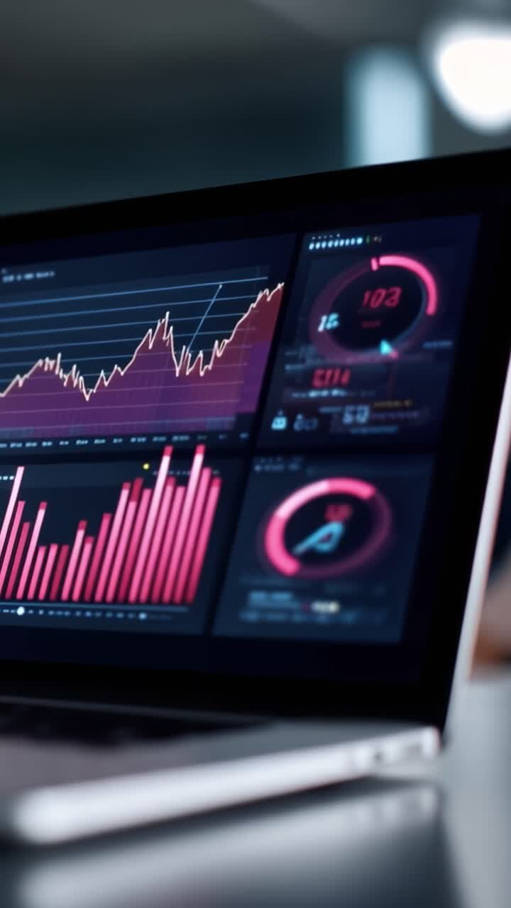 Dynamisk datavisualisering på en bærbar datamaskin: Analyse av sanntidsstatistikk og trender gjennom interaktive grafer og ytelsesmålinger for beslutningstaking