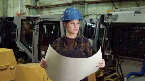 worker with helmet posing indoors