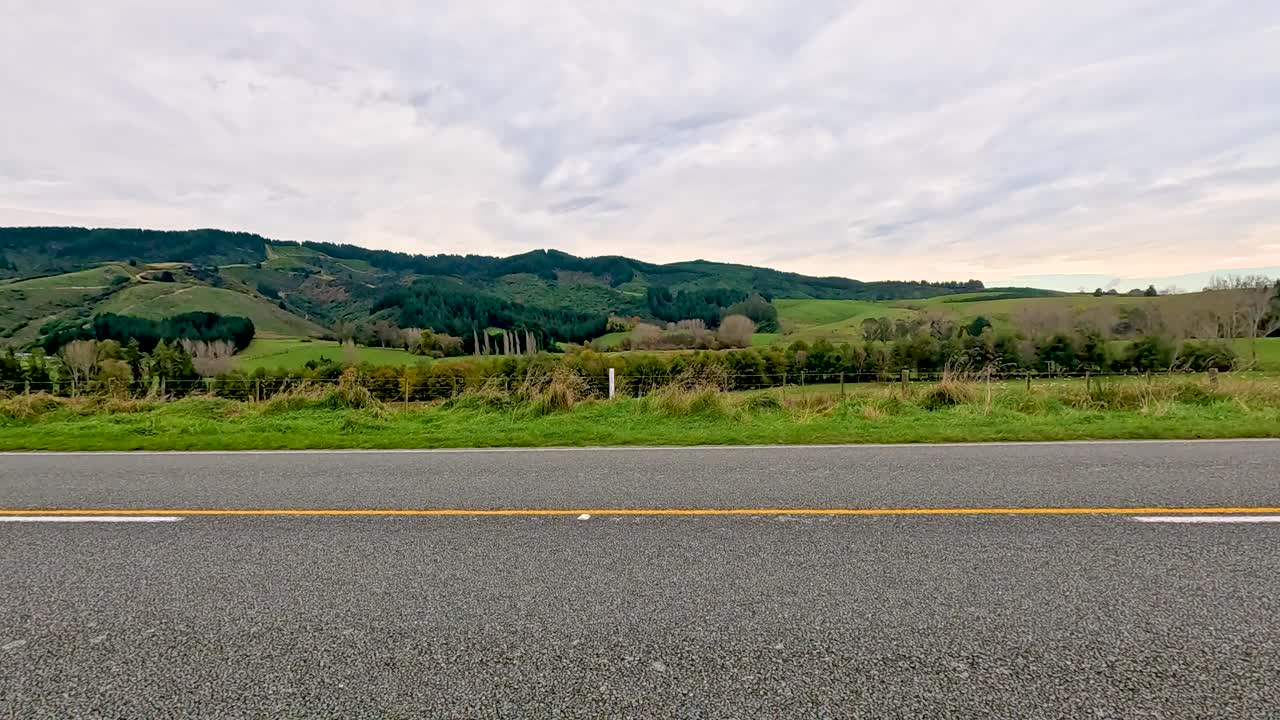 Country Road Through Scenic Hills