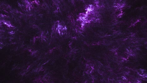 colored nebula dust and stars moving around