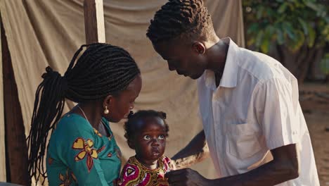 african family with child