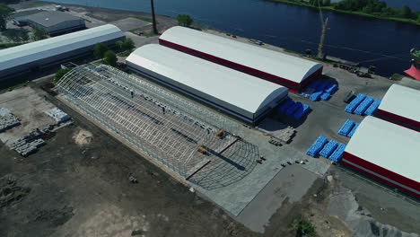 hangars and hangars construction, for warehousing purposes