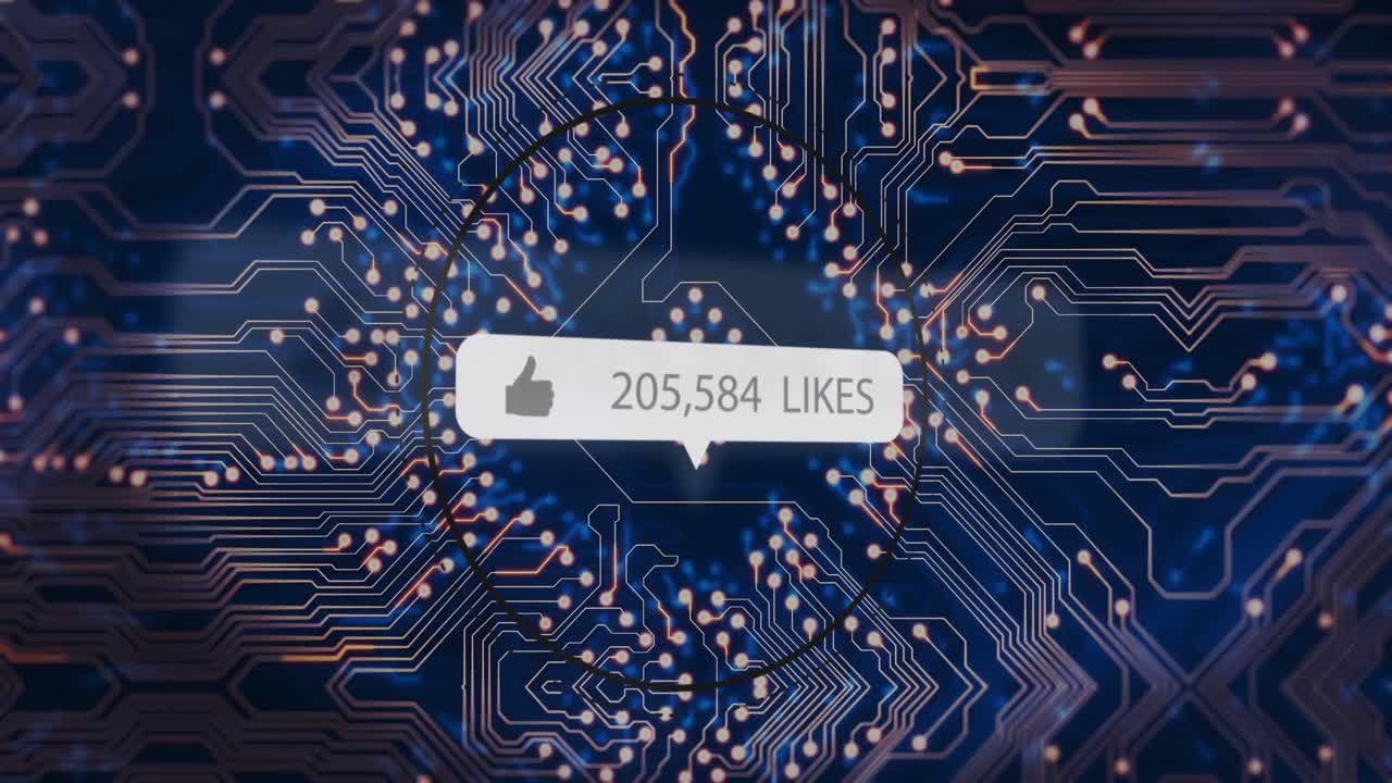 프로세서 소켓을 통해 소셜 미디어 아이콘의 애니메이션