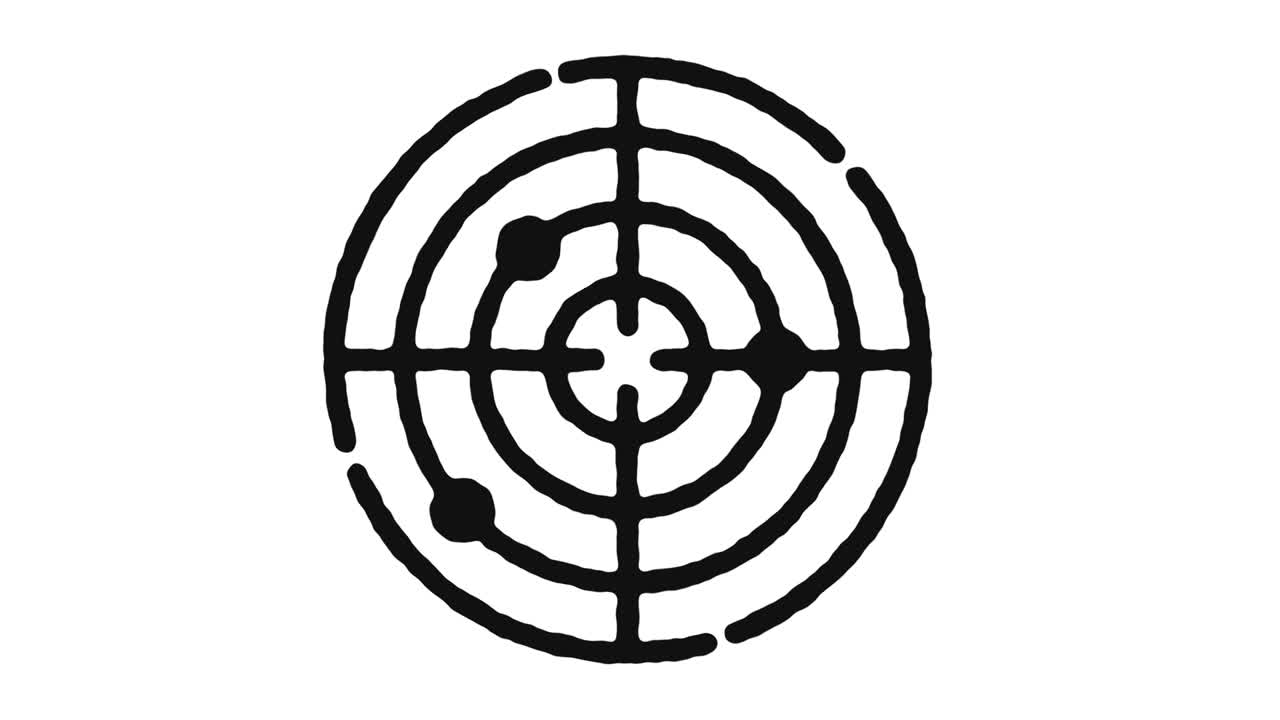 레이더 아이콘 애니메이션 영상 및 알파 채널