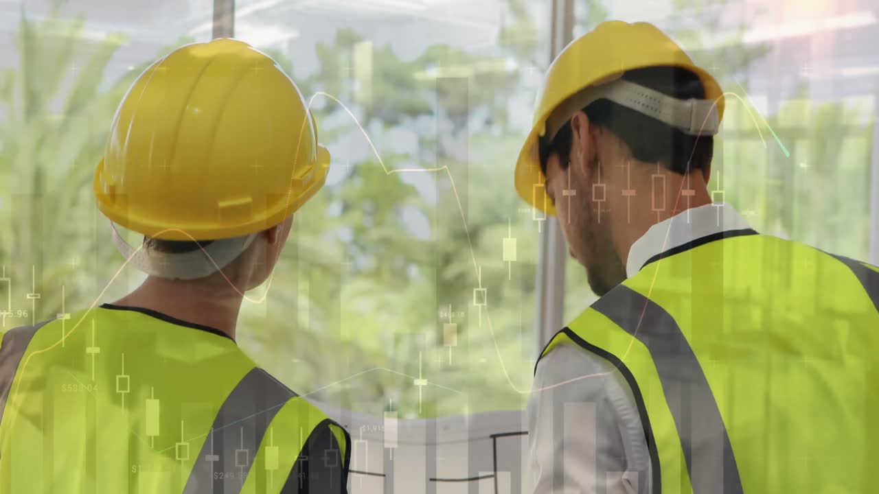 건설 현장에서 남성과 여성 건축가 보유 계획에 대한 통계 처리의 애니메이션