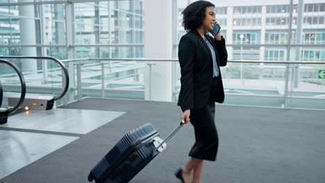 phone call, woman on escalator