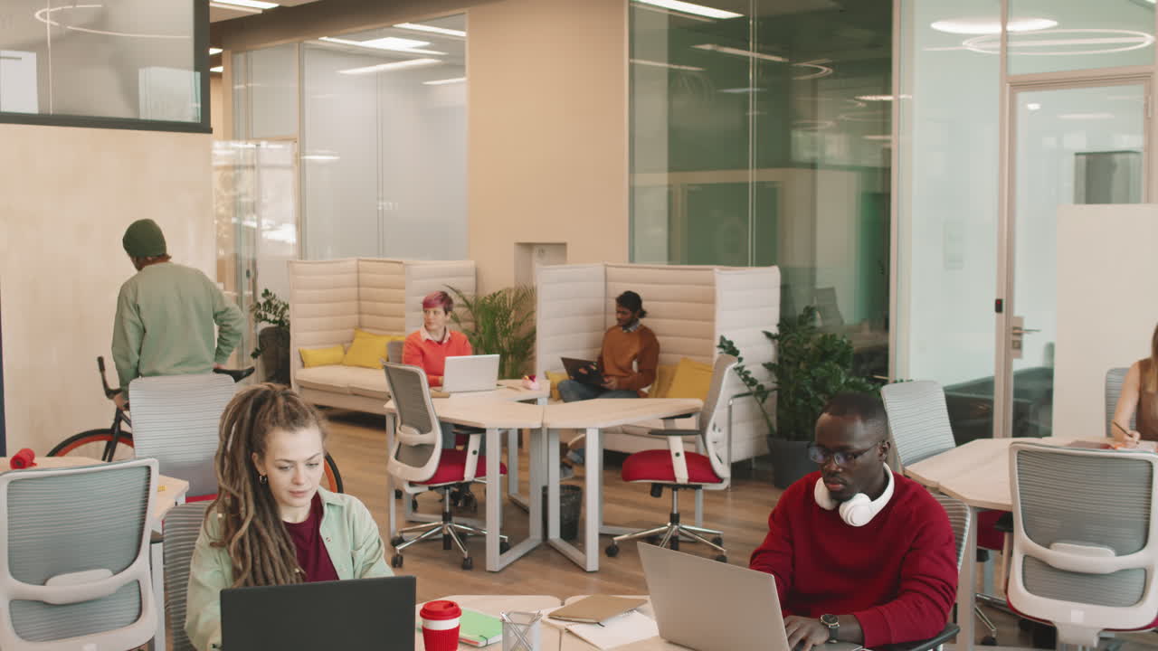 People Working in Office of Creative Start-Up Company