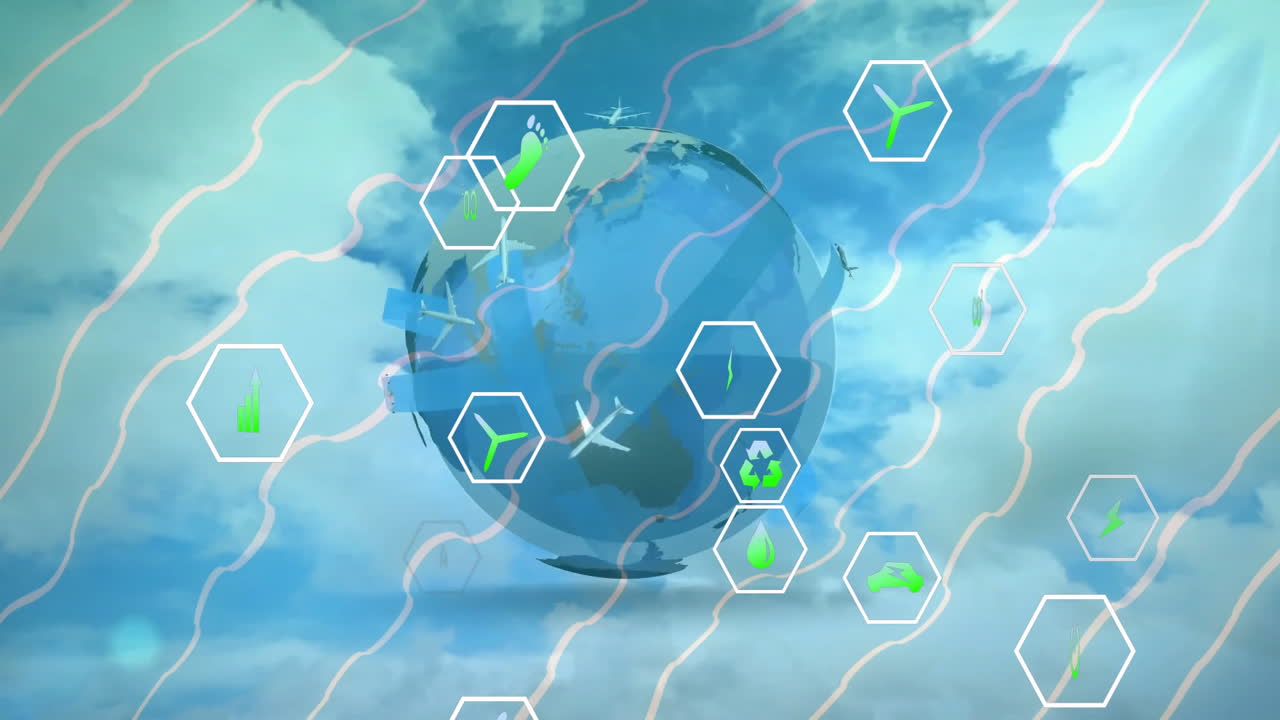 전 세계 에코 아이콘 네트워크의 애니메이션