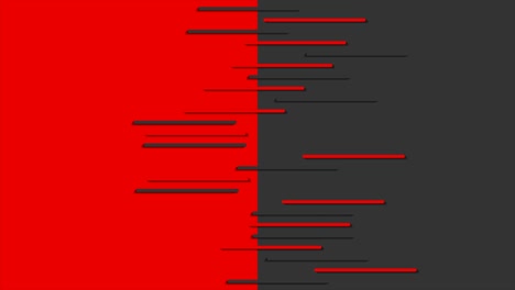 red and black minimal flat motion background with paper stripes