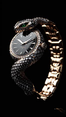 indulge in this exquisitely designed snakeinspired luxury wristwatch that exudes elegance