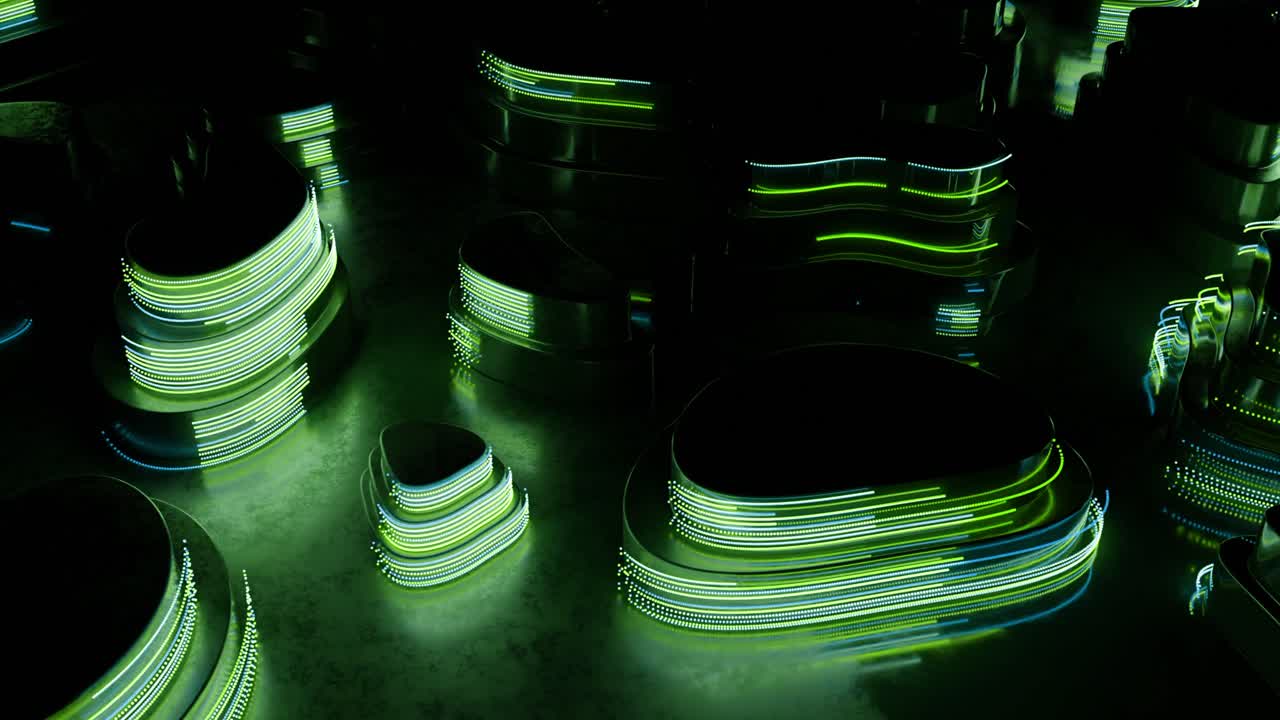 abstracto futurista de fondo de neón en 3d