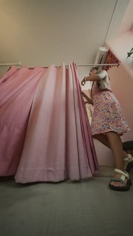 woman in a fitting room