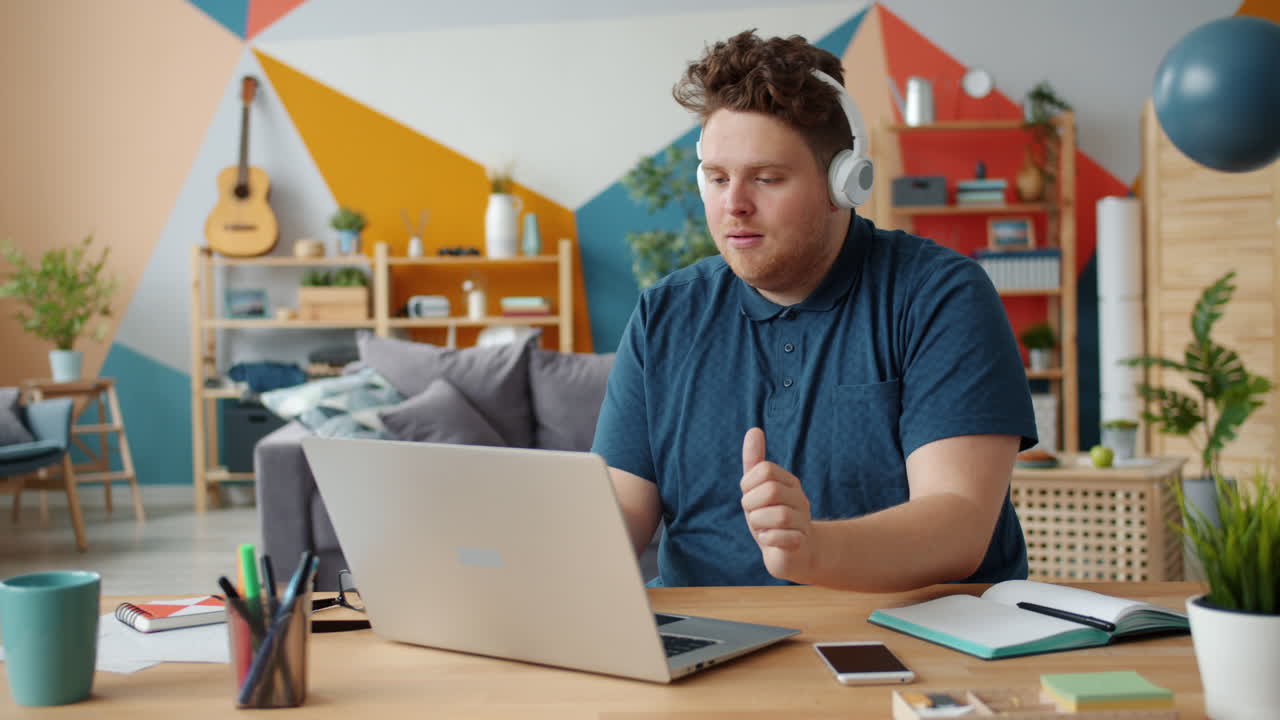 Man in Video Conference