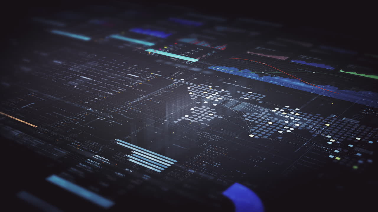 visuales de datos dinámicos para gráficos de información de negocios, gráficos animados e insights basados en datos para una maqueta de reunión de negocios. explore el mundo del comercio, las bolsas de valores y la criptografía