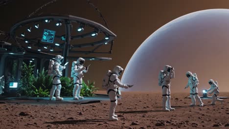 los astronautas en marte