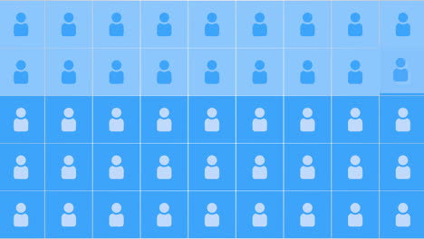 patrón de iconos de red de persona social sobre fondo azul 2